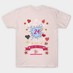 It Only Took 24 Years to be this Awesome llama t-shirt T-Shirt